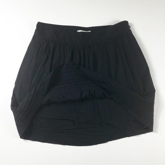 Ann Taylor Loft Black Eyelet A- Line Skirt Size 2 Petite - Picture 2 of 5